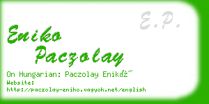 eniko paczolay business card